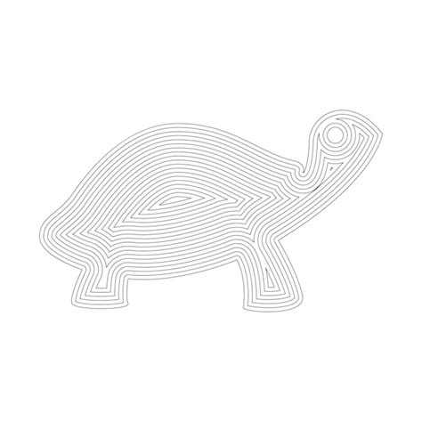 Premium Vector Turtle Line Art Doodle Vector Illustration