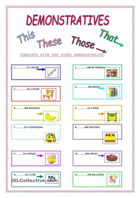 Pronombres Demostrativos En Ingles Element