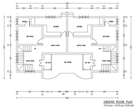 Twin House Design Autocad Drawing Design Plan Cadbull Images And