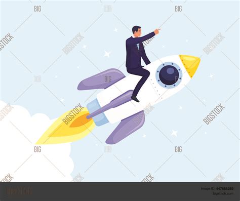 Businessman Flying Vector And Photo Free Trial Bigstock