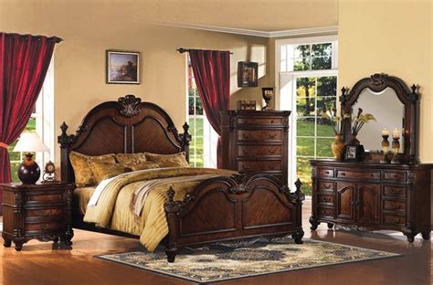 Acme dresden traditional arch bedroom set in cherry oak in. Remington Brown Cherry Master Bedroom Set 20264-Bd ...
