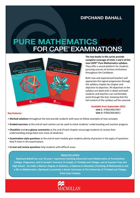 Pure Mathematics For Examinations Flyer By Macmillan Caribbean Issuu