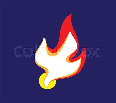 Holy Spirit Fire Art Vector Design Stock Vector Colourbox