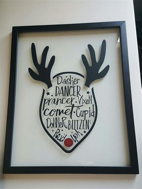 Reindeer Names Cricut Vinyl Project Love The Glitter Nose Cricut