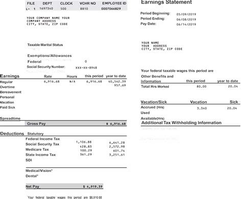 Free Printable Pay Stubs Online Printable Templates