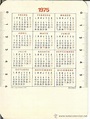 calendario de serie - 1975 - eu/2101/5 - d.l.b. - Comprar Calendarios ...