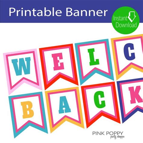 Free Printables Welcome Back Banner