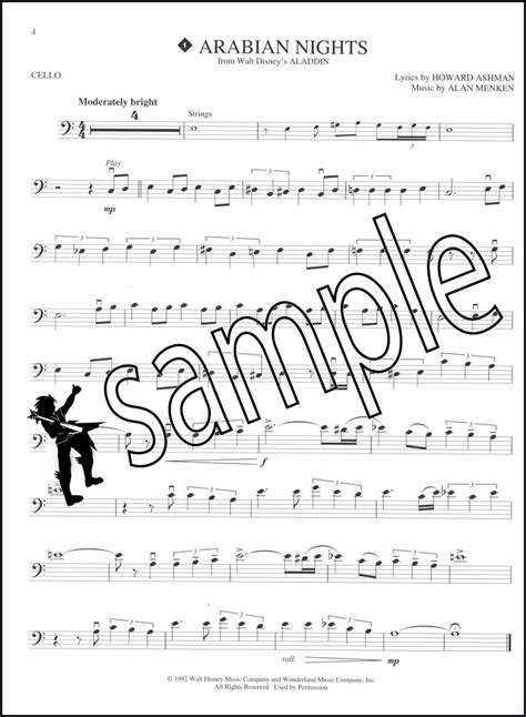 Disney Greats Cello Instrumental Play Along Sheet Music Bookcd Ebay