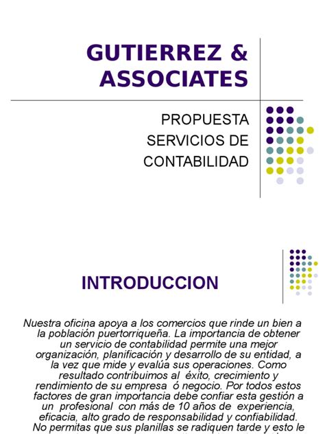 Propuesta De Servicios Contabilidad Business