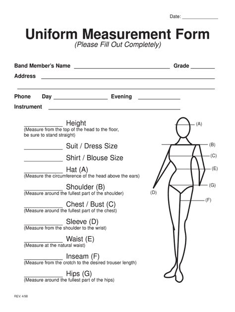 Measurement Form Fill And Sign Printable Template Online Us Legal Forms