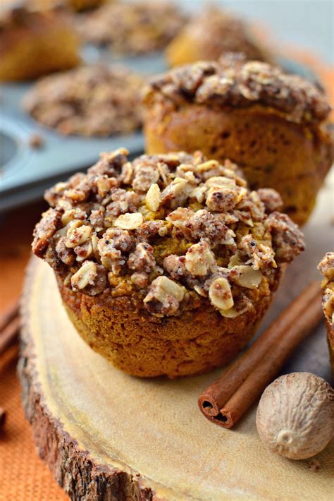 Vegan Pumpkin Muffins With Espresso Walnut Crumble