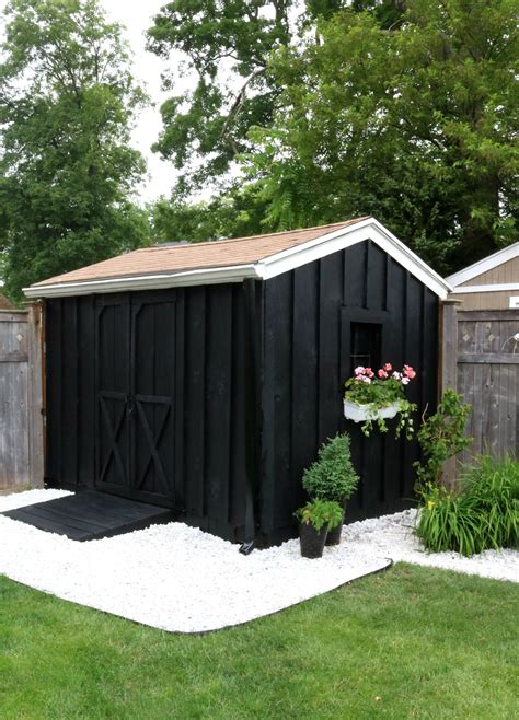 $200 Black Shed Exterior Makeover - Nesting With Grace