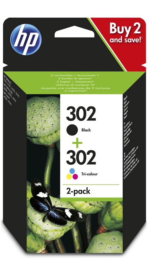 Hp 302 2 Pack Blacktri Colour Original Ink Cartridges