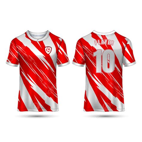 Soccer Uniform Jersey White And Red Back Front View Vector Jersey