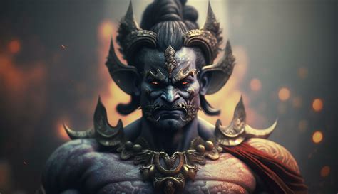 The Mighty Ravana A Stunning Portrait Of The Mythical Indian Demon King