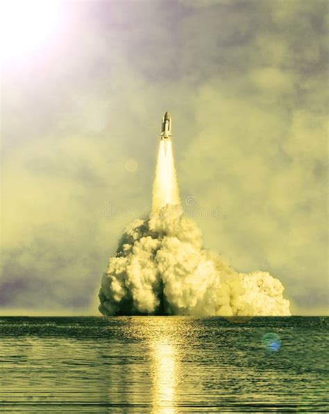 Rocket Liftoff The Elements Of This Image Furnished By Nasa Stock