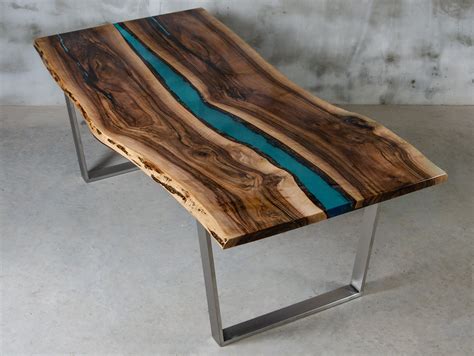 Only 1 available and it's in 2 people's carts. Custom live edge table made of walnut wood and blue resin, UV resin table, dining epoxy table ...
