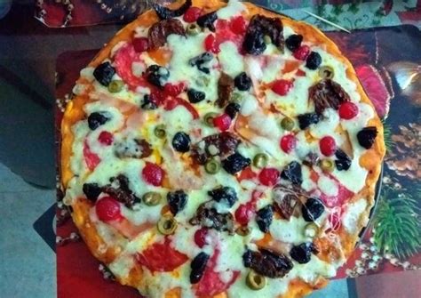 Pizza De Colores Navide A Receta De Margarita Restrepo Velez Cookpad