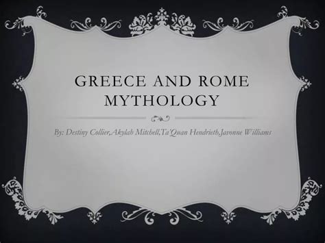 Ppt Greece And Rome Mythology Powerpoint Presentation Free Download