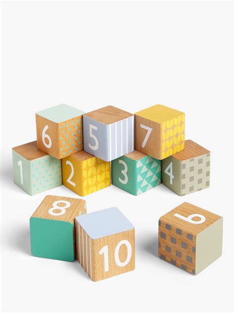 John Lewis And Partners My First Wooden Numbers Blocks Wooden Numbers