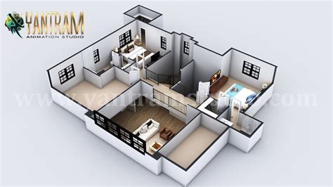 Cgmeetup 4 Bedroom Simple Modern Residential 3d Floor Plan House