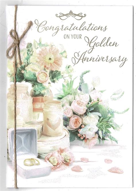 Golden Anniversary Card Congratulations On Your Golden