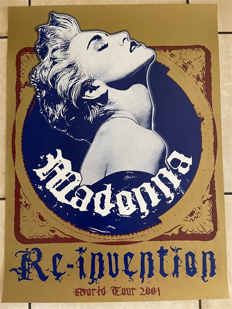 Madonna Official Reinvention World Tour True Blue Poster Etsy