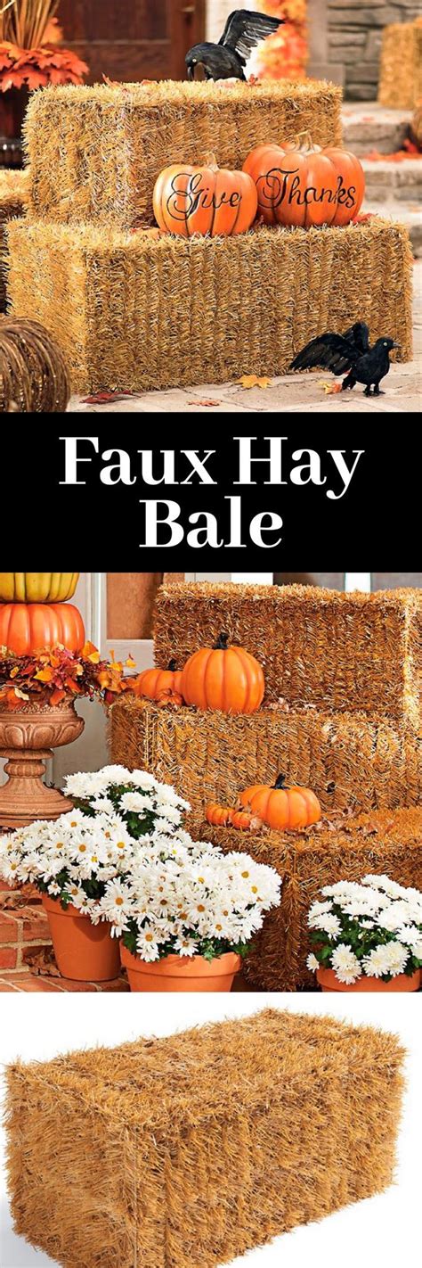 Faux Hay Bale Grandin Road Fall Porch Decor Diy Fall Decorations