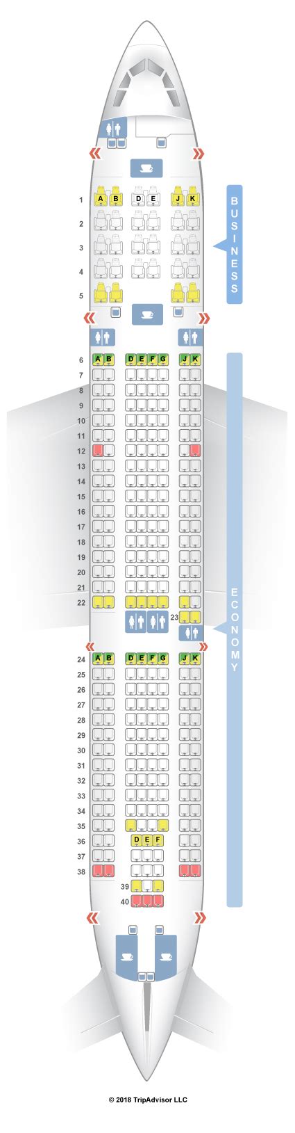 Seatguru Seat Map Turkish Airlines Airbus A330 300 333