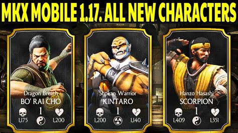 Mkx Mobile 117 Update New Characters Gameplay Review Bo Rai Cho