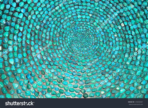 Turquoise Background With Little Stones Texture Stock Photo 125650301