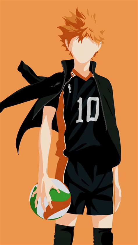 Shoyo Hinata Haikyuu Minimalist 8k Wallpaper