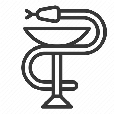 Bowl Of Hygieia Chalice Cup Medical Medicine Pharmacy Snake Icon