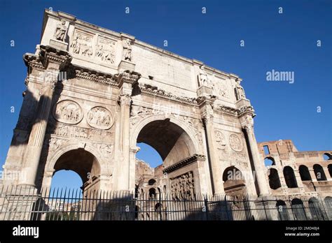 Arch Of Septimius Severus In Rome Stock Photo Alamy