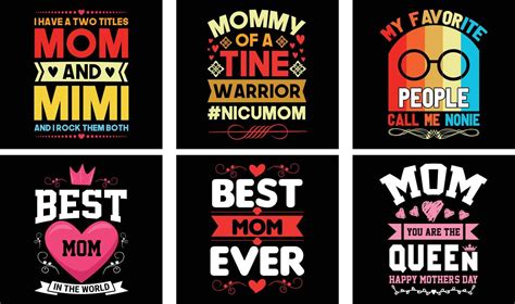Mom T Shirt Design Mothers Day T Shirt Design Bundle Typography Mom T Shirt Design 18880483