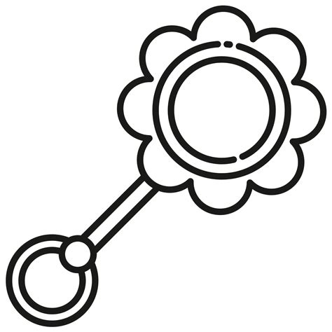 Baby Rattle Coloring Page ColouringPages