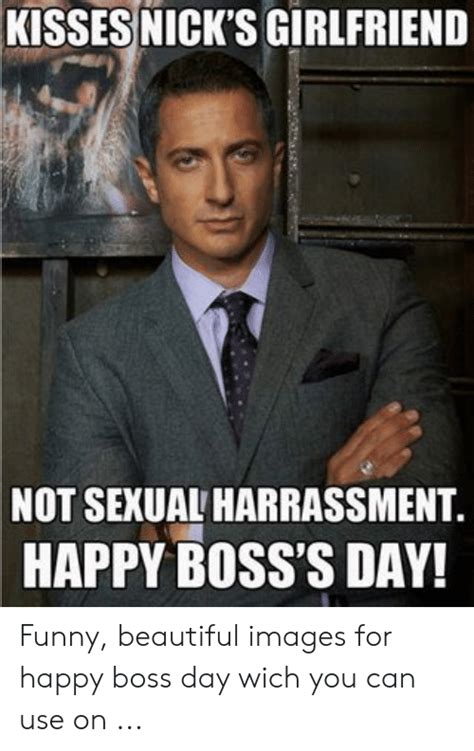Kisses Nicks Girlfriend Not Sexual Harrassment Happy Bosss Day