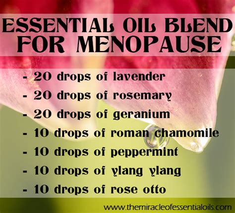 Diy Essential Oil Blend For Menopause The Miracle Of Essential Oils