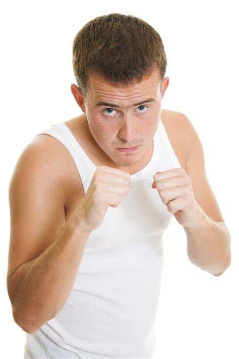 A Man Compresses His Fists Stock Image Image Of Aggression 22569459