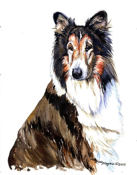 Collie Painting By Tracy Rose Moyers