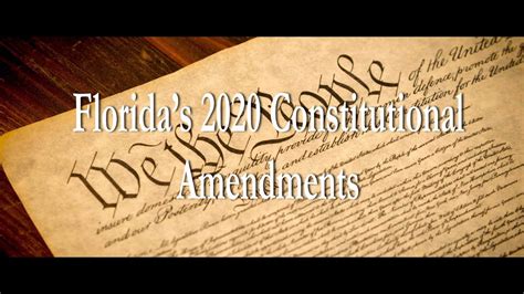 Floridas 2020 Constitutional Amendments Youtube