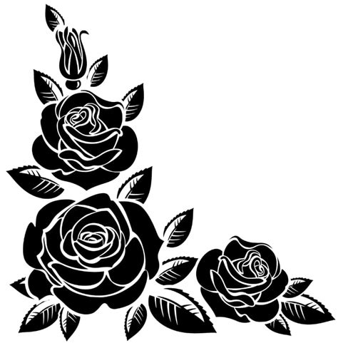 Black Rose Vector Art Rose Floral Pattern Eps Download Freevector