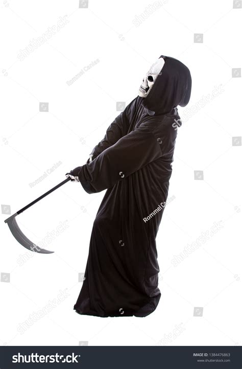 Person Dressed Grim Reaper Death Ghost Foto De Stock Editar Ahora