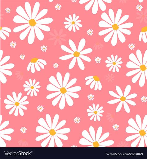 Find & download free graphic resources for pink. White daisy flowers on pink pastel pattern seamles