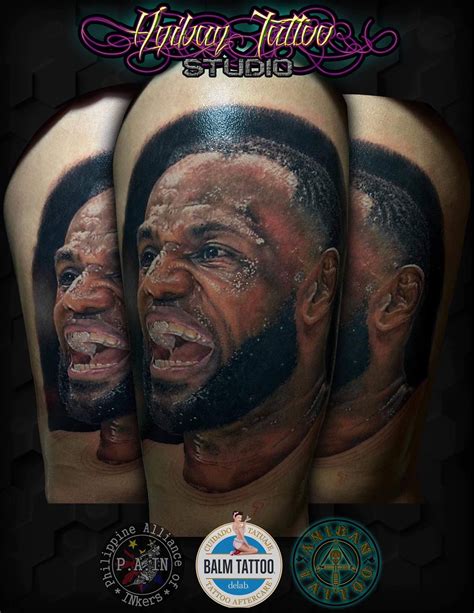 Lebron James Lebron James Lebron Portrait Tattoo