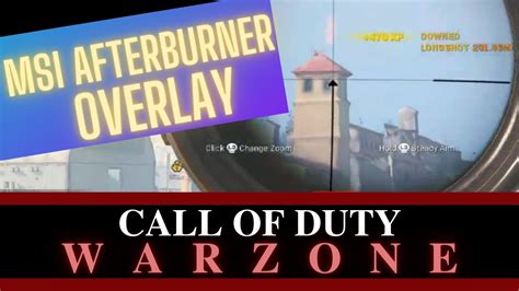 Msi Afterburner Overlay Call Of Duty Modern Warfare Warzone Youtube