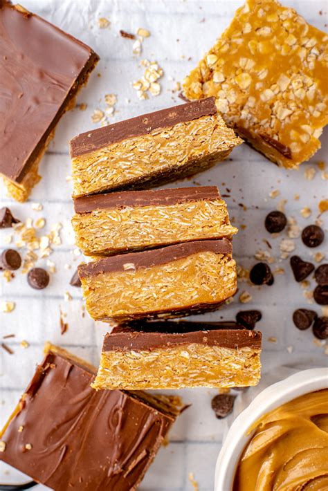 No Bake Chocolate Peanut Butter Oatmeal Bars Easy Budget Recipes