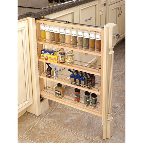 Rev A Shelf Cabinet Base Filler Pull Out Organizer Spice Rack And Reviews