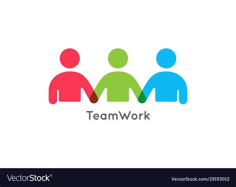 Teamwork Concept Logo Team Work Icon On White Vector Image