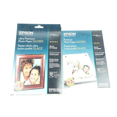 Epson Ultra Premium Photo Paper Glossy 5x7 Inches 20 Sheets S041945